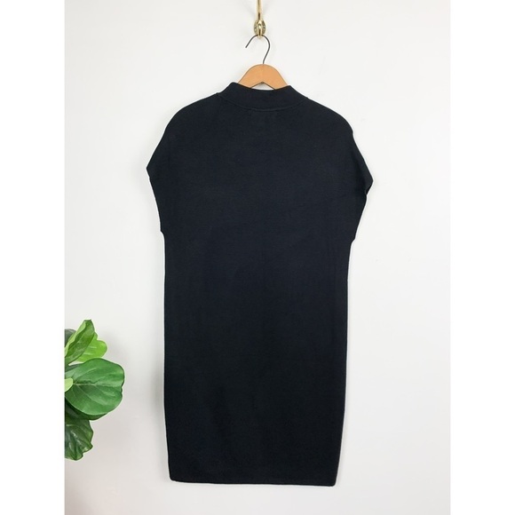 Etcetera Women’s Black Thick Knit Mock Neck Dress Sz S - Picture 2 of 7
